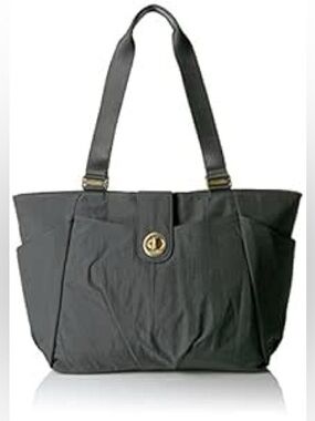 Baggallini  International Norway Laptop Tote Charcoal Shoulder Bag,